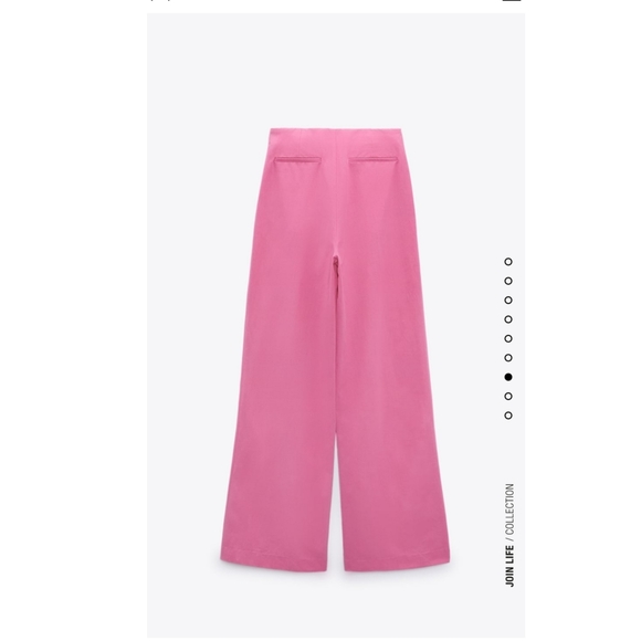 Zara Pleated Linen Blend Bloggers Favorite Pants Size S & XXL Pink NWT - Picture 13 of 13